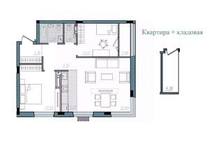 3-к квартира, строящийся дом, 70м2, 4/14 этаж