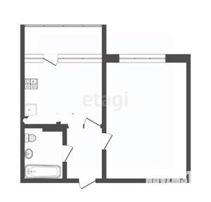 1-к квартира, вторичка, 40м2, 2/10 этаж