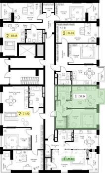 1-к квартира, вторичка, 38м2, 3/11 этаж