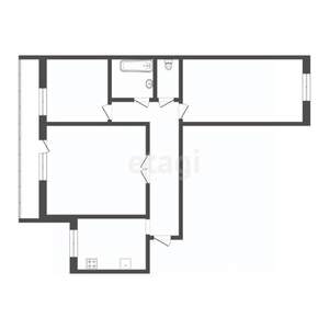3-к квартира, вторичка, 67м2, 6/9 этаж