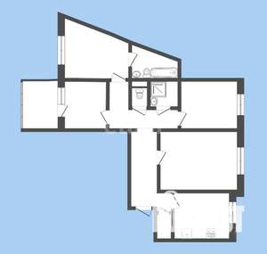4-к квартира, вторичка, 86м2, 6/9 этаж