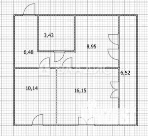 2-к квартира, вторичка, 56м2, 6/10 этаж