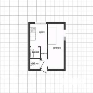 1-к квартира, вторичка, 33м2, 3/3 этаж