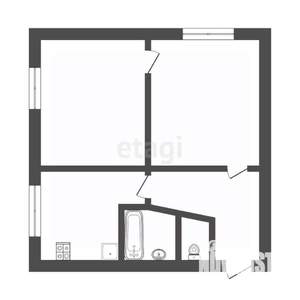 2-к квартира, вторичка, 42м2, 1/5 этаж