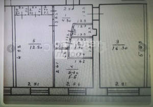 2-к квартира, вторичка, 44м2, 1/5 этаж
