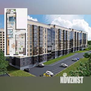 2-к квартира, вторичка, 64м2, 6/10 этаж