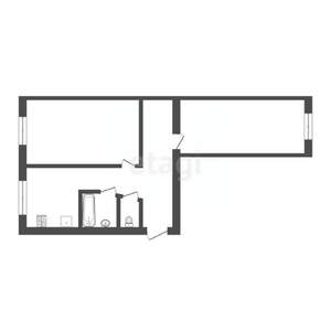 2-к квартира, вторичка, 45м2, 1/5 этаж