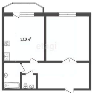 1-к квартира, вторичка, 40м2, 4/10 этаж