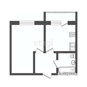 1-к квартира, вторичка, 40м2, 6/10 этаж