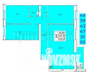 3-к квартира, вторичка, 104м2, 5/5 этаж