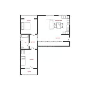 3-к квартира, вторичка, 70м2, 8/9 этаж