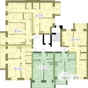 2-к квартира, вторичка, 66м2, 3/10 этаж