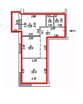 2-к квартира, строящийся дом, 57м2, 13/16 этаж