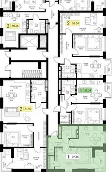 1-к квартира, вторичка, 40м2, 7/15 этаж
