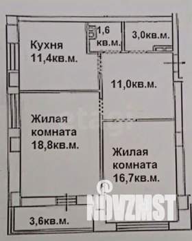 2-к квартира, вторичка, 63м2, 17/19 этаж