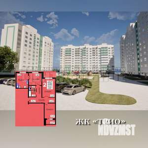 2-к квартира, сданный дом, 74м2, 4/10 этаж