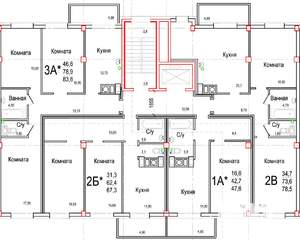 2-к квартира, вторичка, 80м2, 9/10 этаж