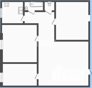 3-к квартира, вторичка, 87м2, 2/4 этаж