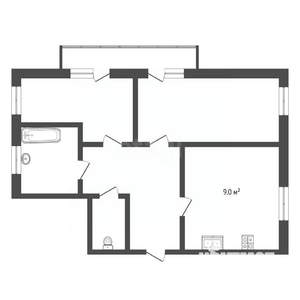 2-к квартира, вторичка, 49м2, 4/5 этаж