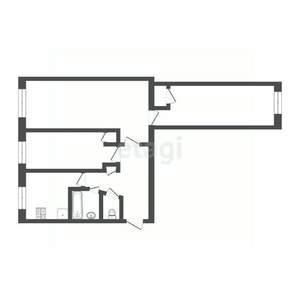 3-к квартира, вторичка, 59м2, 4/5 этаж
