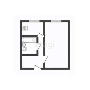 1-к квартира, вторичка, 29м2, 5/9 этаж