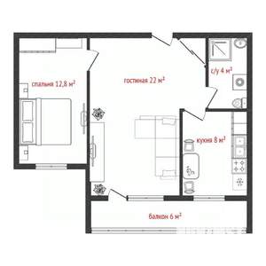 2-к квартира, вторичка, 47м2, 7/10 этаж