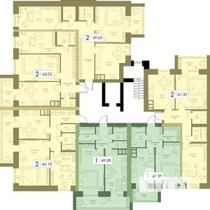 2-к квартира, вторичка, 66м2, 10/10 этаж