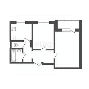 2-к квартира, вторичка, 47м2, 7/9 этаж