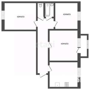 3-к квартира, вторичка, 67м2, 1/9 этаж