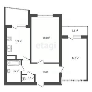 2-к квартира, вторичка, 65м2, 8/11 этаж