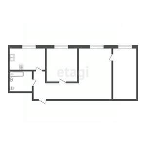 3-к квартира, вторичка, 56м2, 1/5 этаж