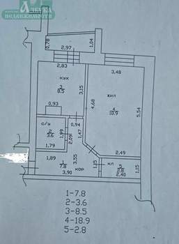 1-к квартира, вторичка, 42м2, 3/10 этаж
