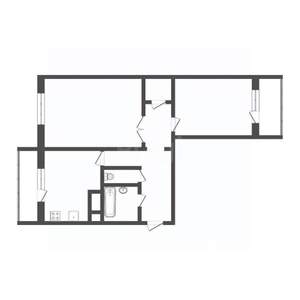 2-к квартира, вторичка, 53м2, 2/10 этаж