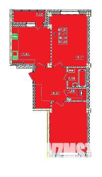 2-к квартира, строящийся дом, 63м2, 12/13 этаж