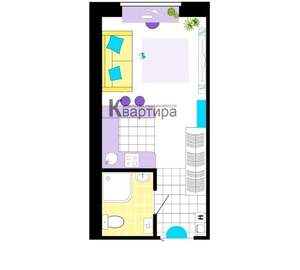 Студия квартира, вторичка, 20м2, 10/10 этаж