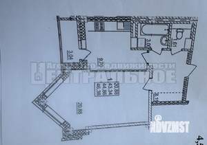 1-к квартира, вторичка, 45м2, 6/12 этаж