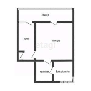 1-к квартира, вторичка, 60м2, 1/10 этаж