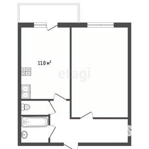 1-к квартира, вторичка, 43м2, 4/10 этаж