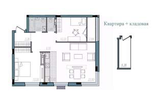 3-к квартира, строящийся дом, 70м2, 2/14 этаж