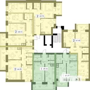 2-к квартира, вторичка, 61м2, 7/10 этаж