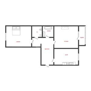3-к квартира, вторичка, 76м2, 4/10 этаж
