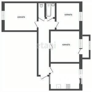 3-к квартира, вторичка, 63м2, 4/9 этаж