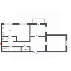 2-к квартира, вторичка, 66м2, 4/6 этаж