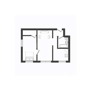 2-к квартира, вторичка, 43м2, 4/5 этаж