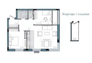 3-к квартира, строящийся дом, 70м2, 3/14 этаж