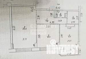 2-к квартира, вторичка, 55м2, 3/16 этаж