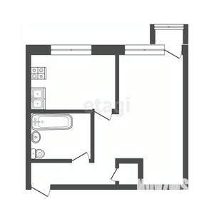 1-к квартира, вторичка, 32м2, 5/5 этаж