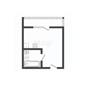 Студия квартира, вторичка, 21м2, 4/10 этаж