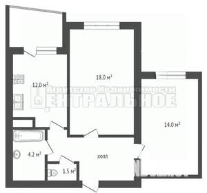 2-к квартира, вторичка, 62м2, 4/10 этаж