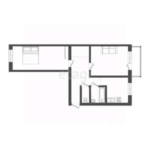 2-к квартира, вторичка, 45м2, 3/5 этаж